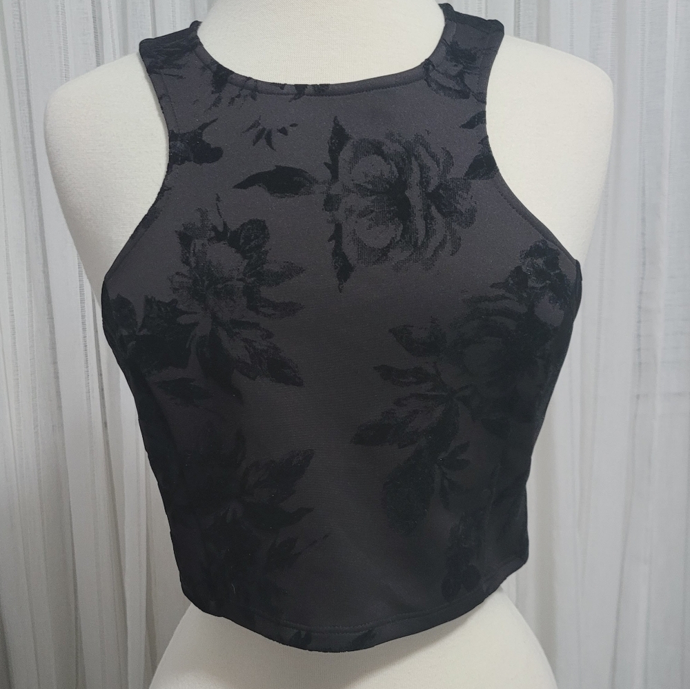 Grey racerback crop top